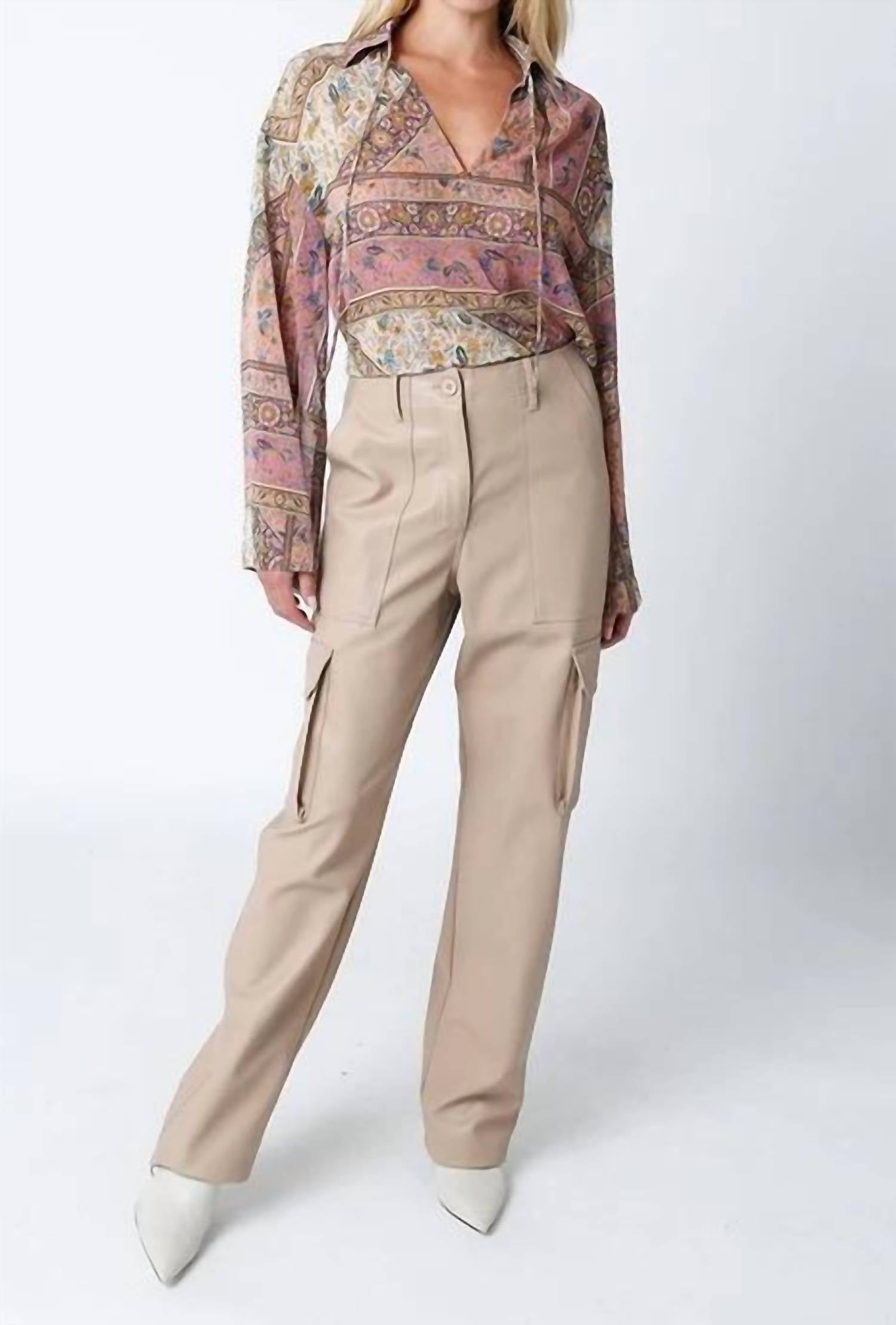 Olivaceous - Kirelle V-neck Blouse