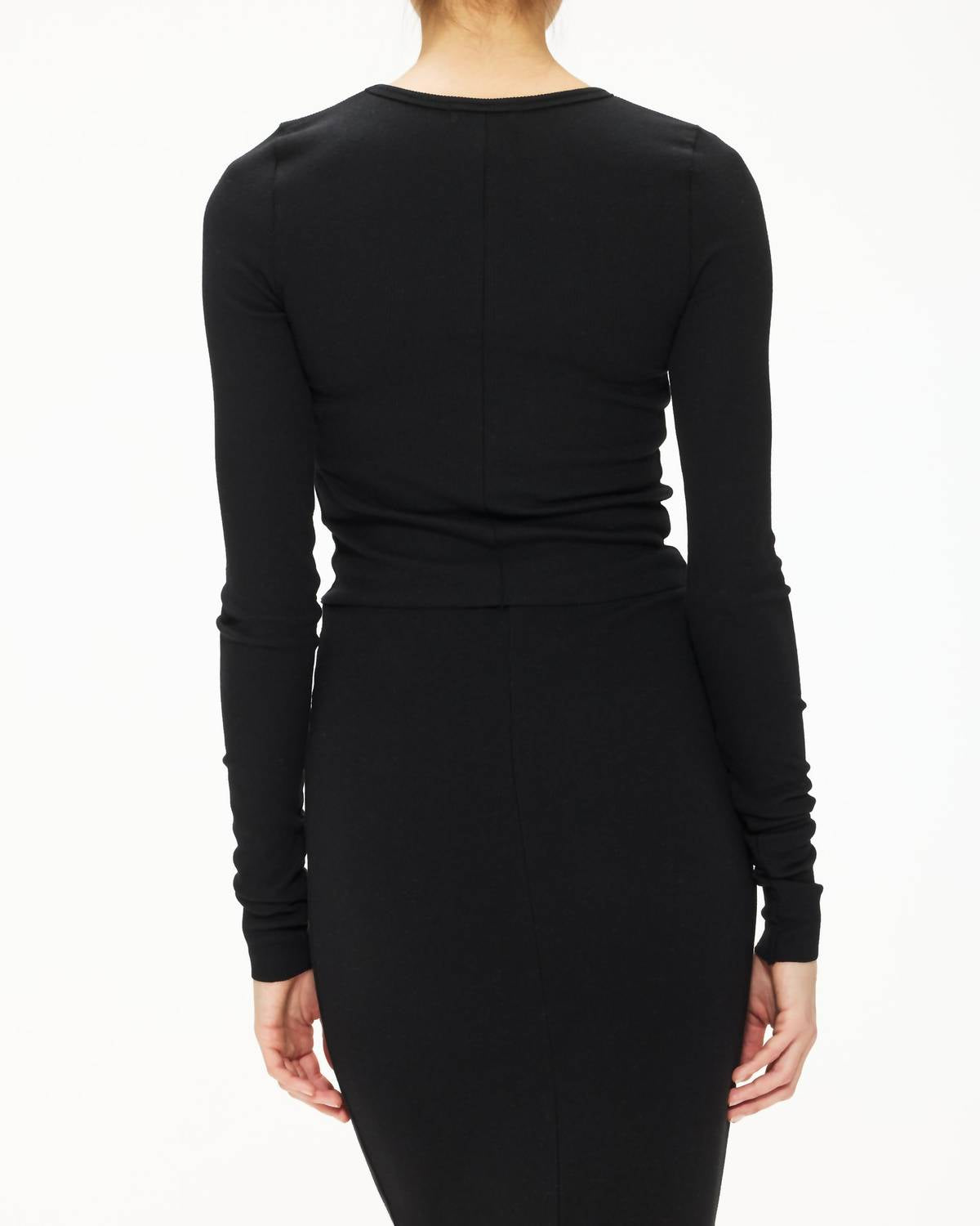 Eterne - Cropped Ribbed Fitted Top