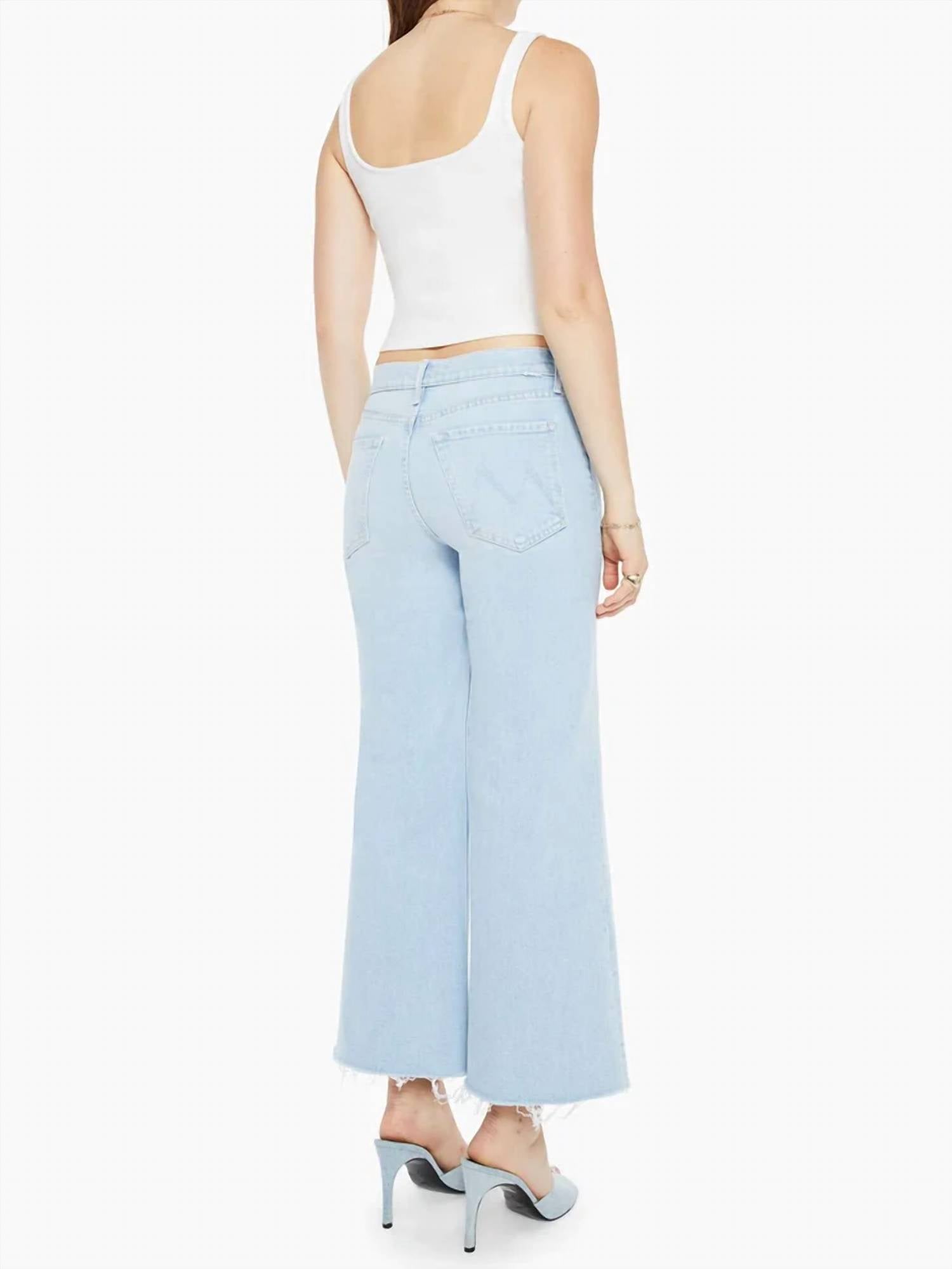 Mother - Twister Ankle Fray Flared Wide Leg Jeans