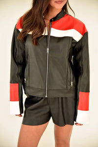 Klesis - Biker Zip Up Leather Jacket