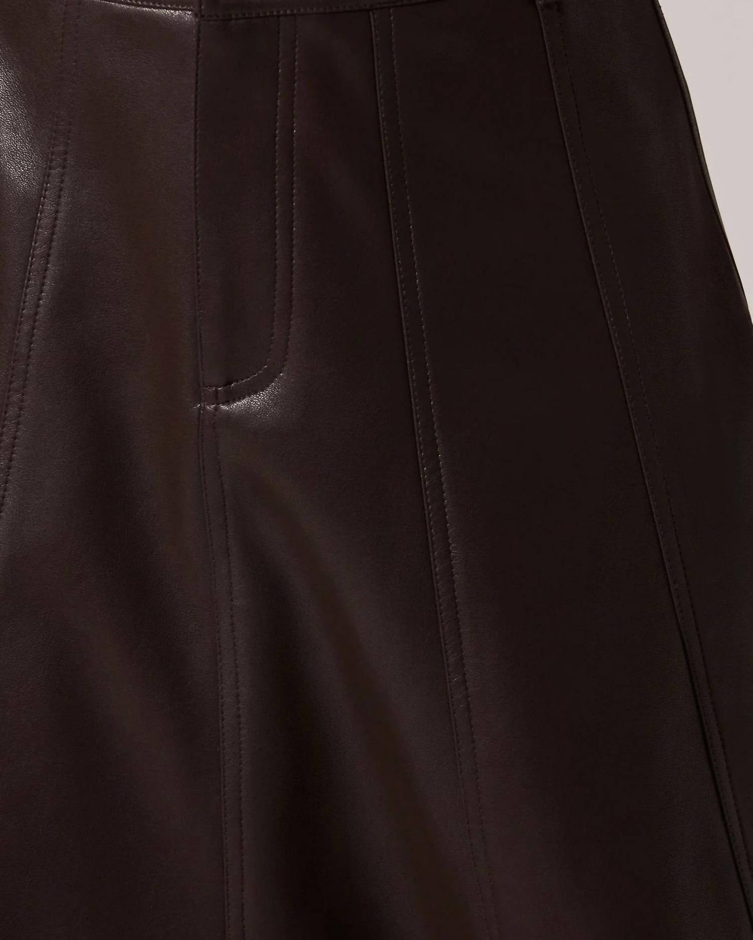 Astr - Zhuri Faxu Leather Midi Skirt