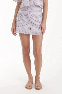 Karina Grimaldi - Elin Embroidered Cotton Skort