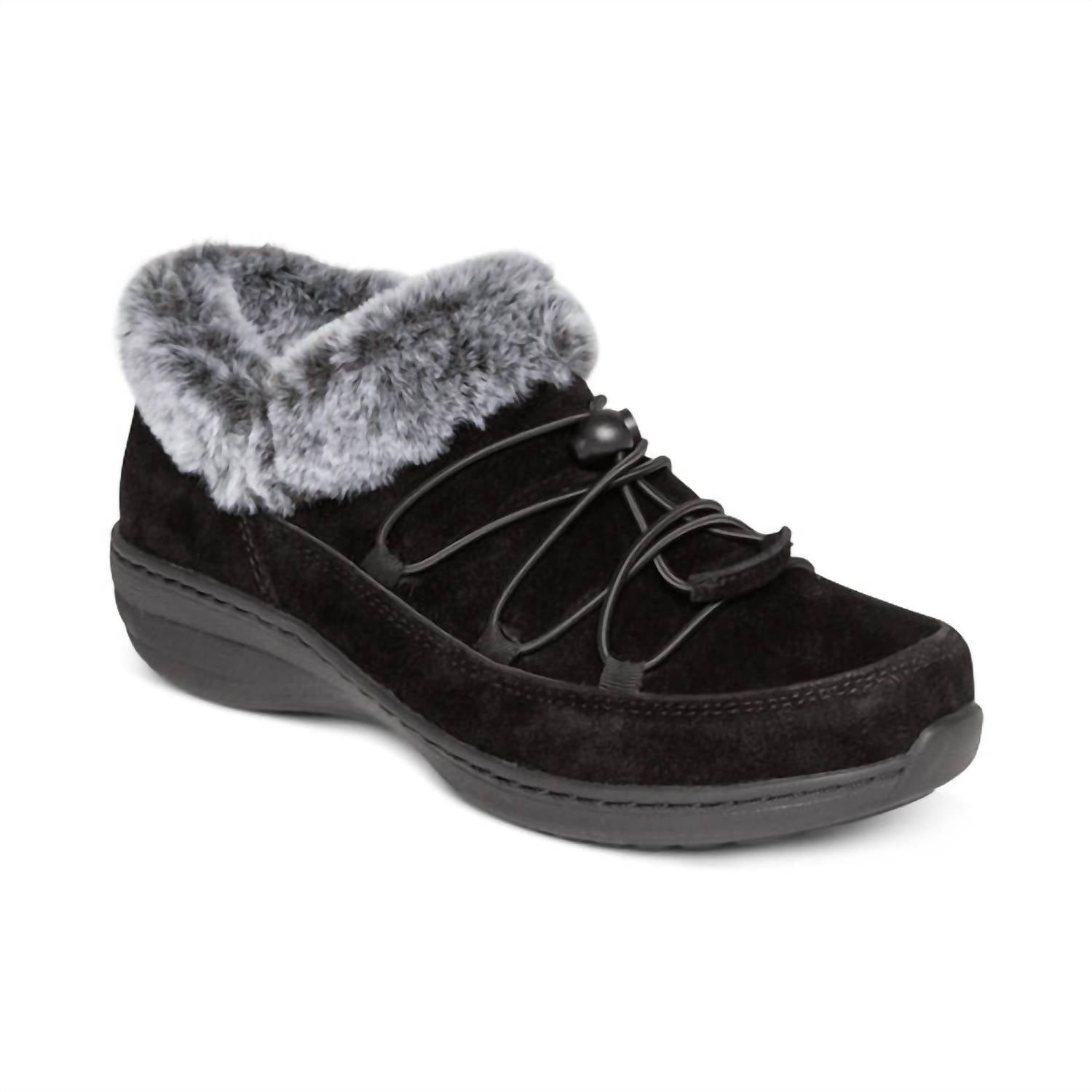 Aetrex Women's Chrissy Arch Support Slip-on Ankle Booties in black - women's shoe