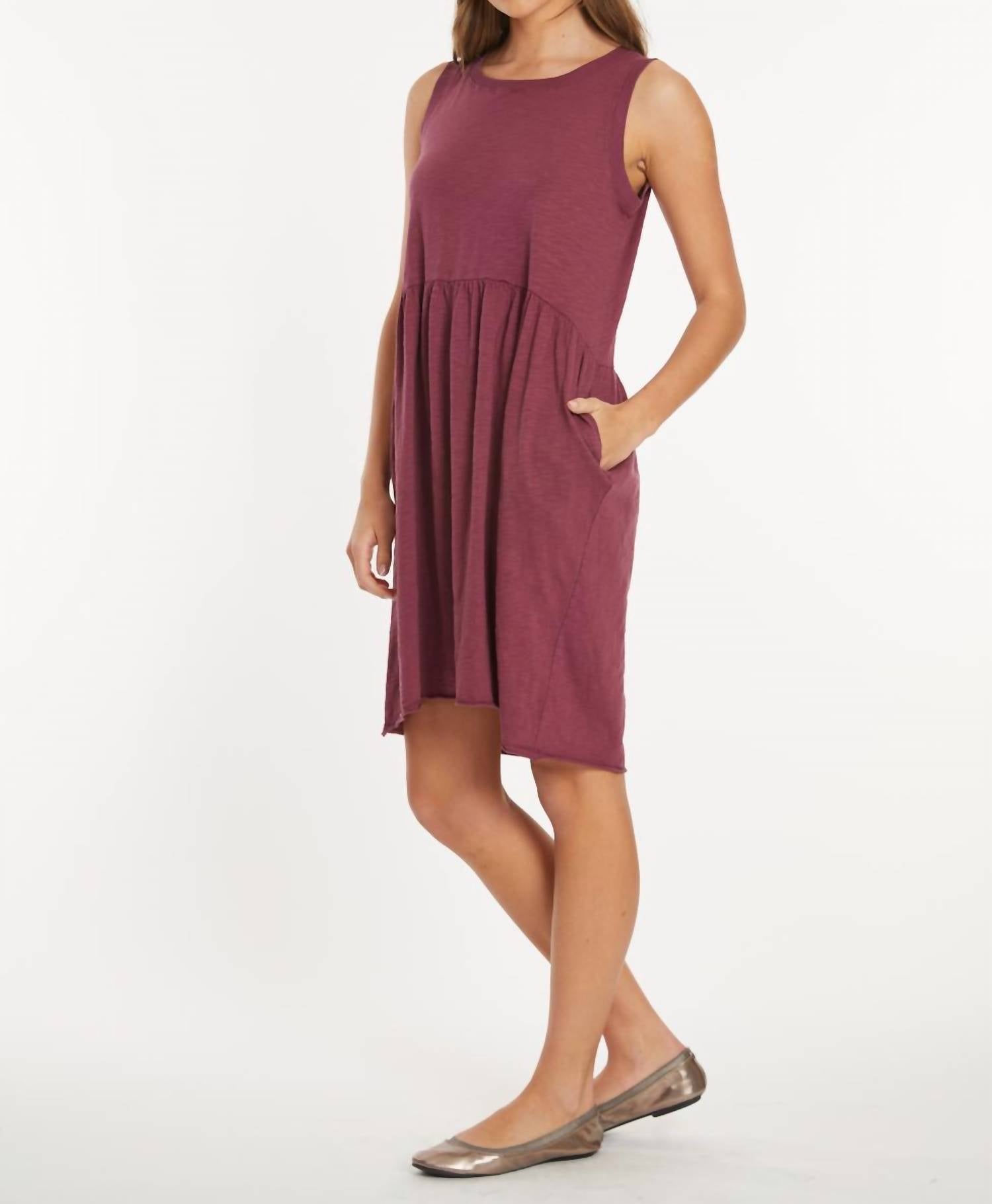 Mododoc - Drop Shirred Waist Tank Dress