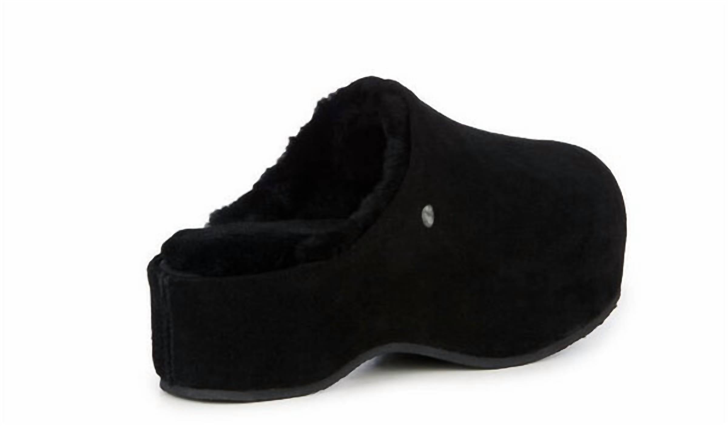 EMU Australia Women's Nahn Slippers in black noir - women's shoe - detail view