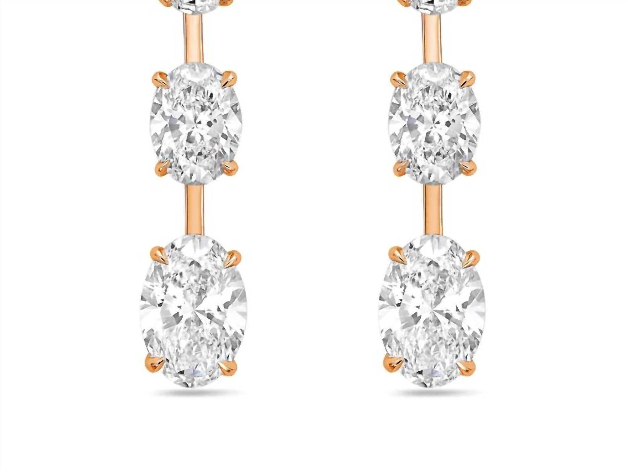 Diana M Jewels - Women's Oval Lab-Grown Diamond Stud Earrings (20.00 Ct TCW) - Signature