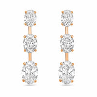 Diana M Jewels - Women's Oval Lab-Grown Diamond Stud Earrings (20.00 Ct TCW) - Signature