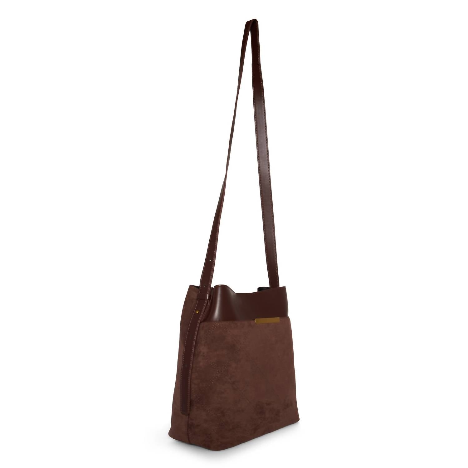 Like Dreams - Women's Midnight Quilted Suede Mini Tote Bag