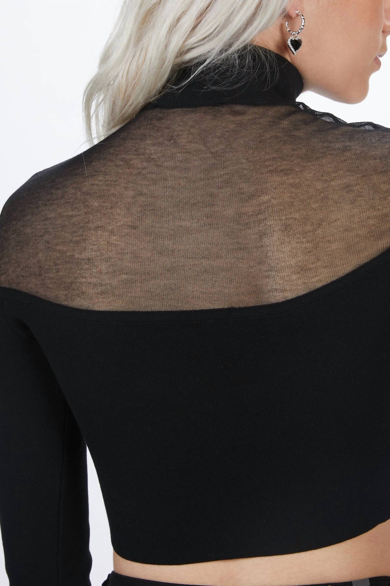 SHEER CROP KNIT TOP