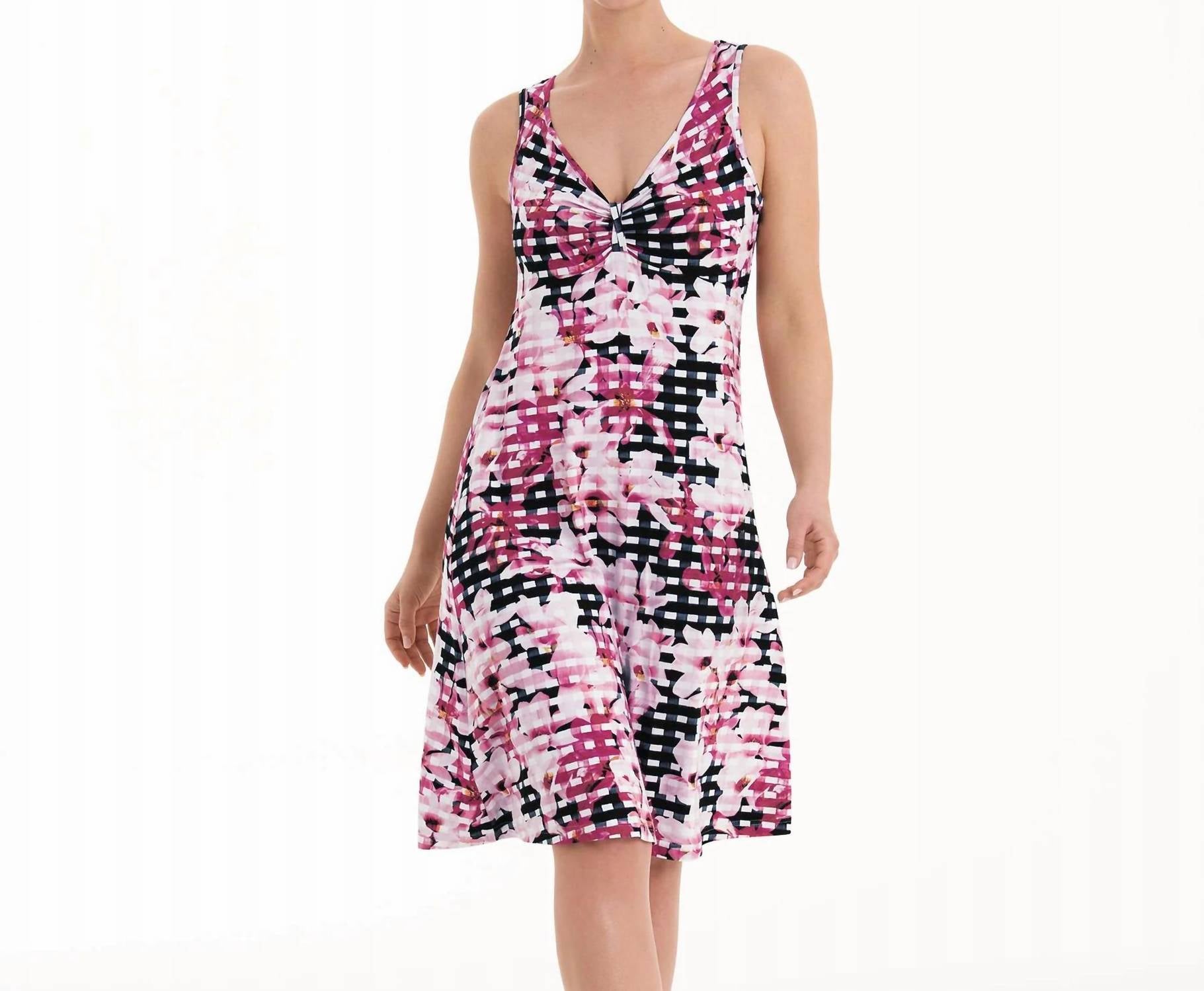 Anita Mala Dress in black white - women's dress