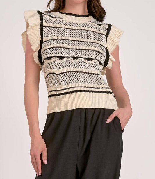 Elan - Flutter Sleeve Knit Tank