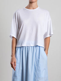 Pharaoh Women's Miles Tissue Jersey Tee in tissue jersey in white - women's t-shirt