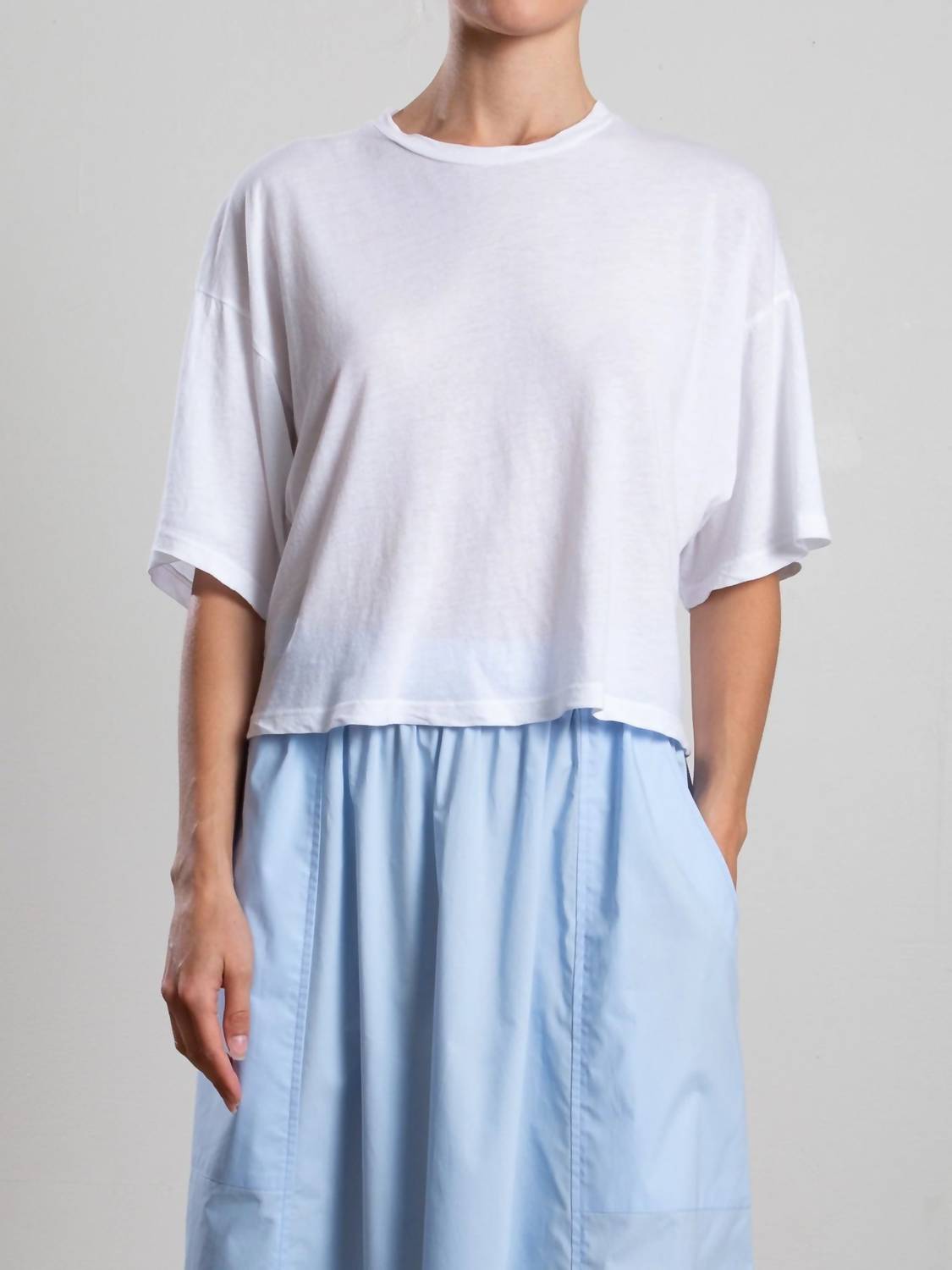 Pharaoh Women's Miles Tissue Jersey Tee in tissue jersey in white - women's t-shirt