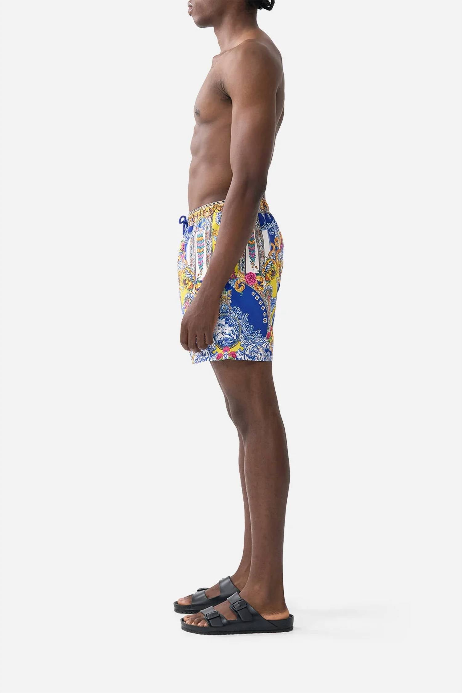 Camilla - Elastic Waist Mid Length Boardshorts