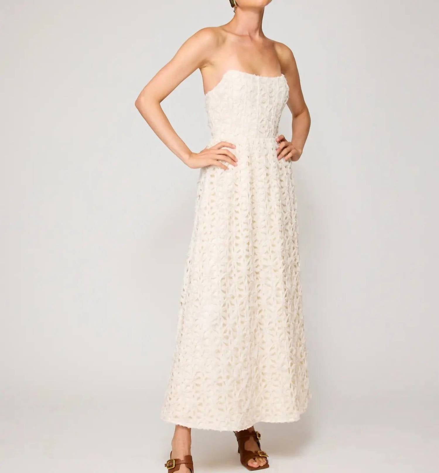 Line And Dot - Aris Strapless Maxi Dress