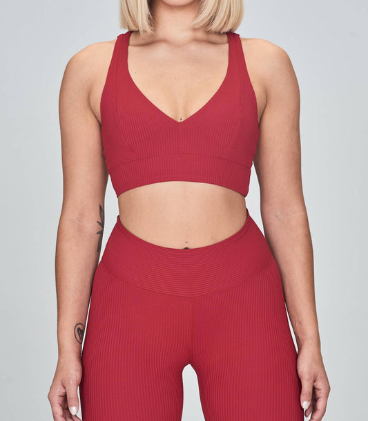 Year Of Ours - Veronica V Ribbed Sports Bra