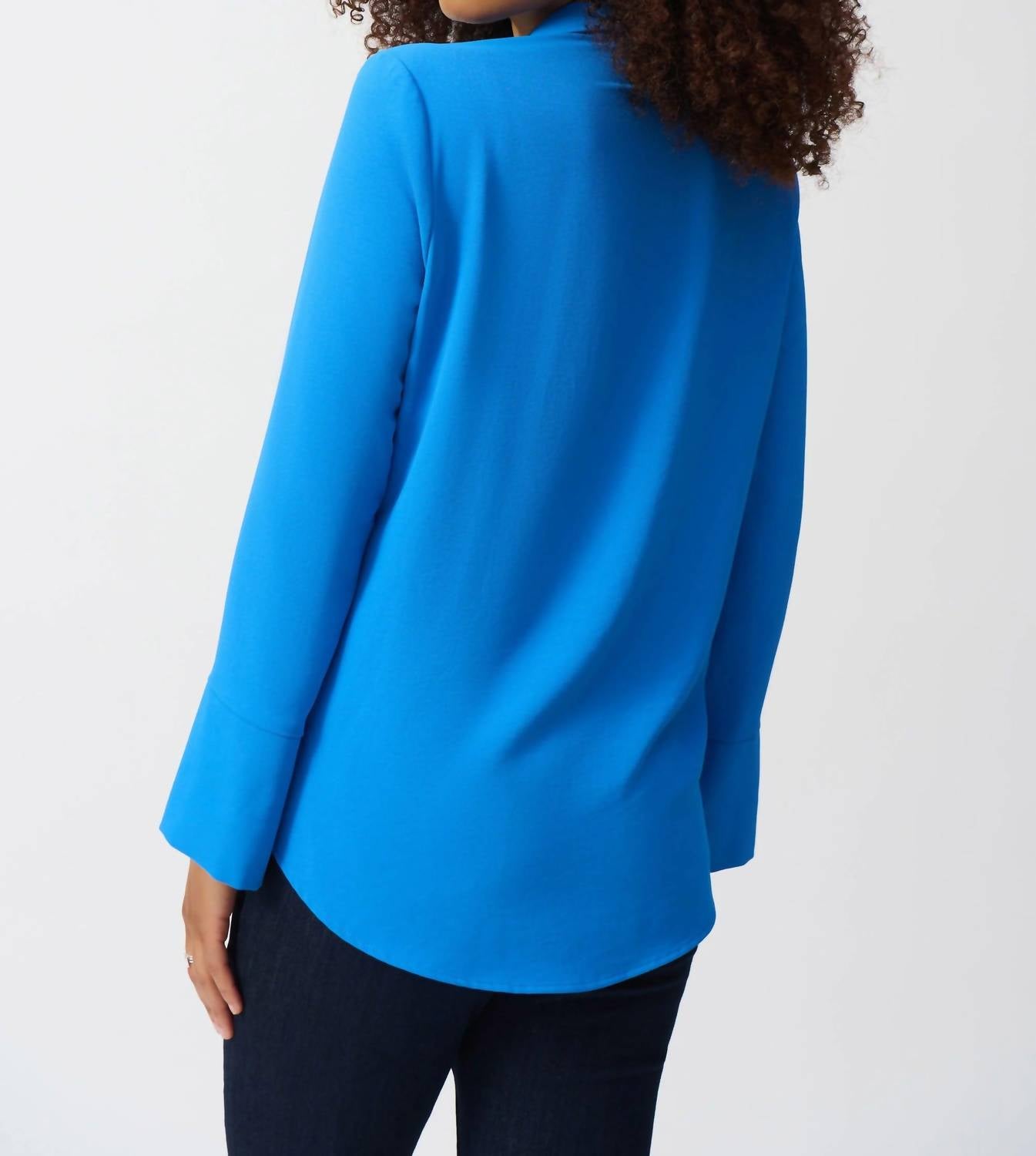 Joseph Ribkoff - Eggshell Straight Top With Button Detail