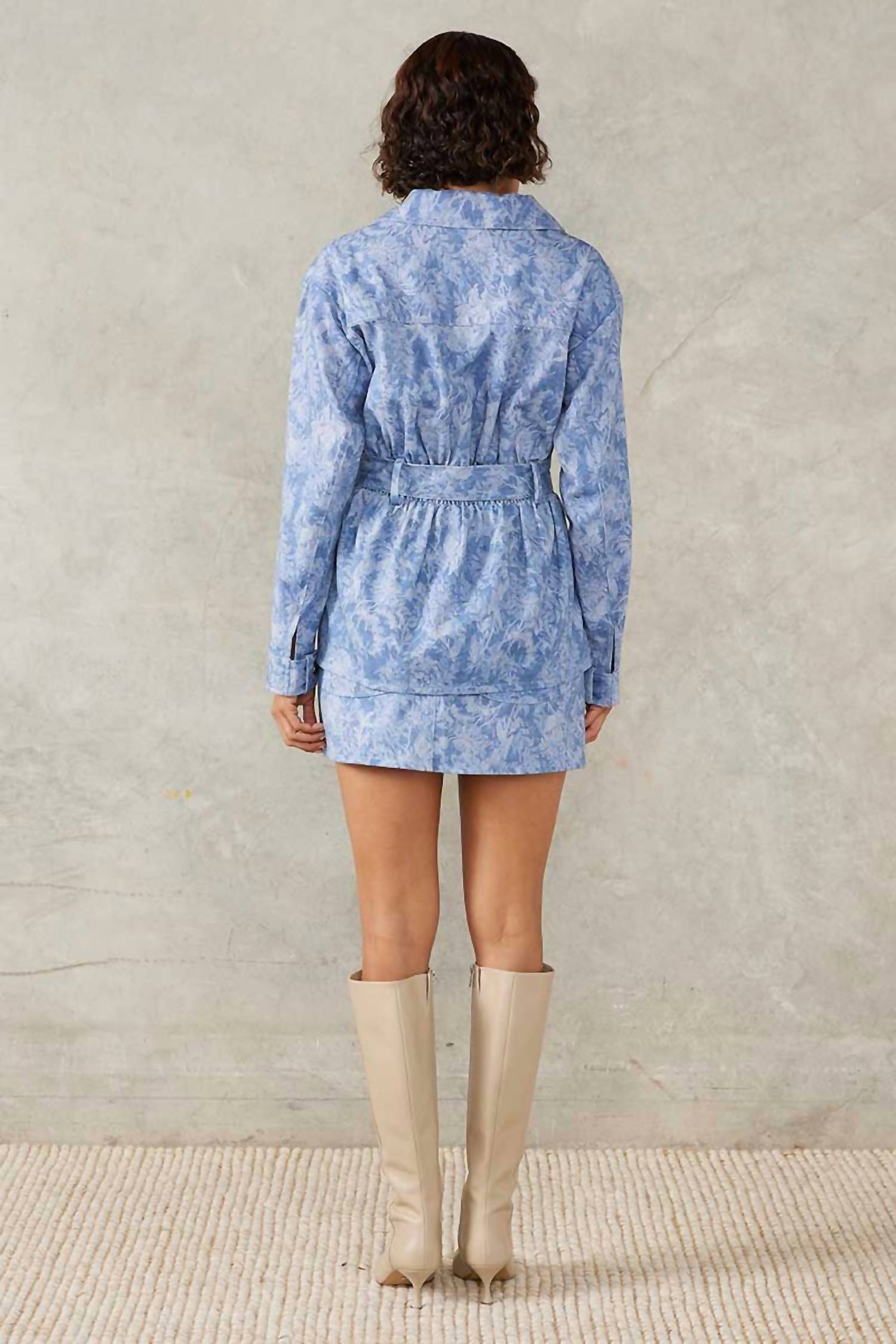 Mon Renn - Flourish Denim Shacket
