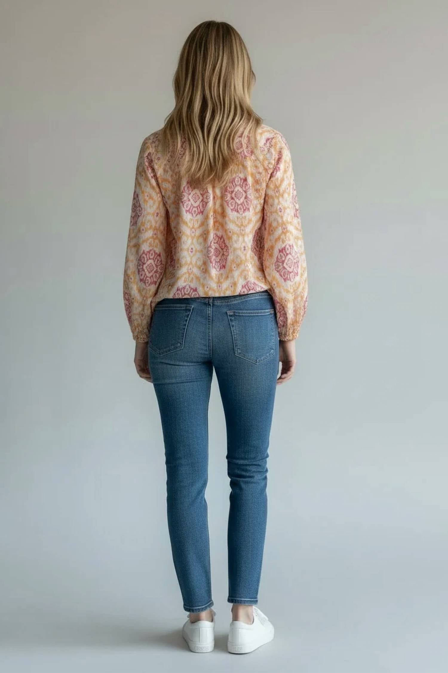 Elan - Print Button Blouse