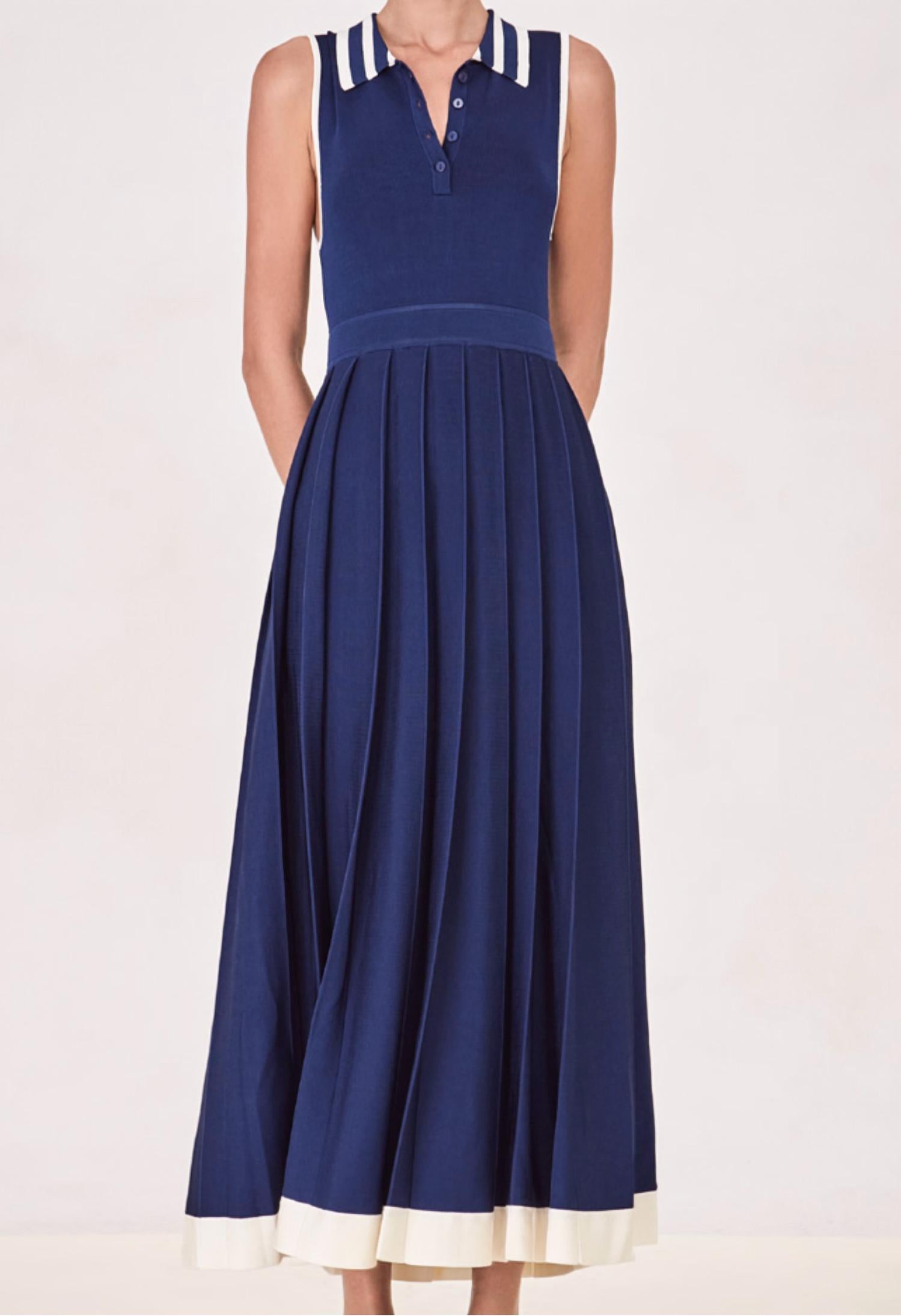 ALEXIS Ciele Midi Dress in marine blue - women's dress - detail view