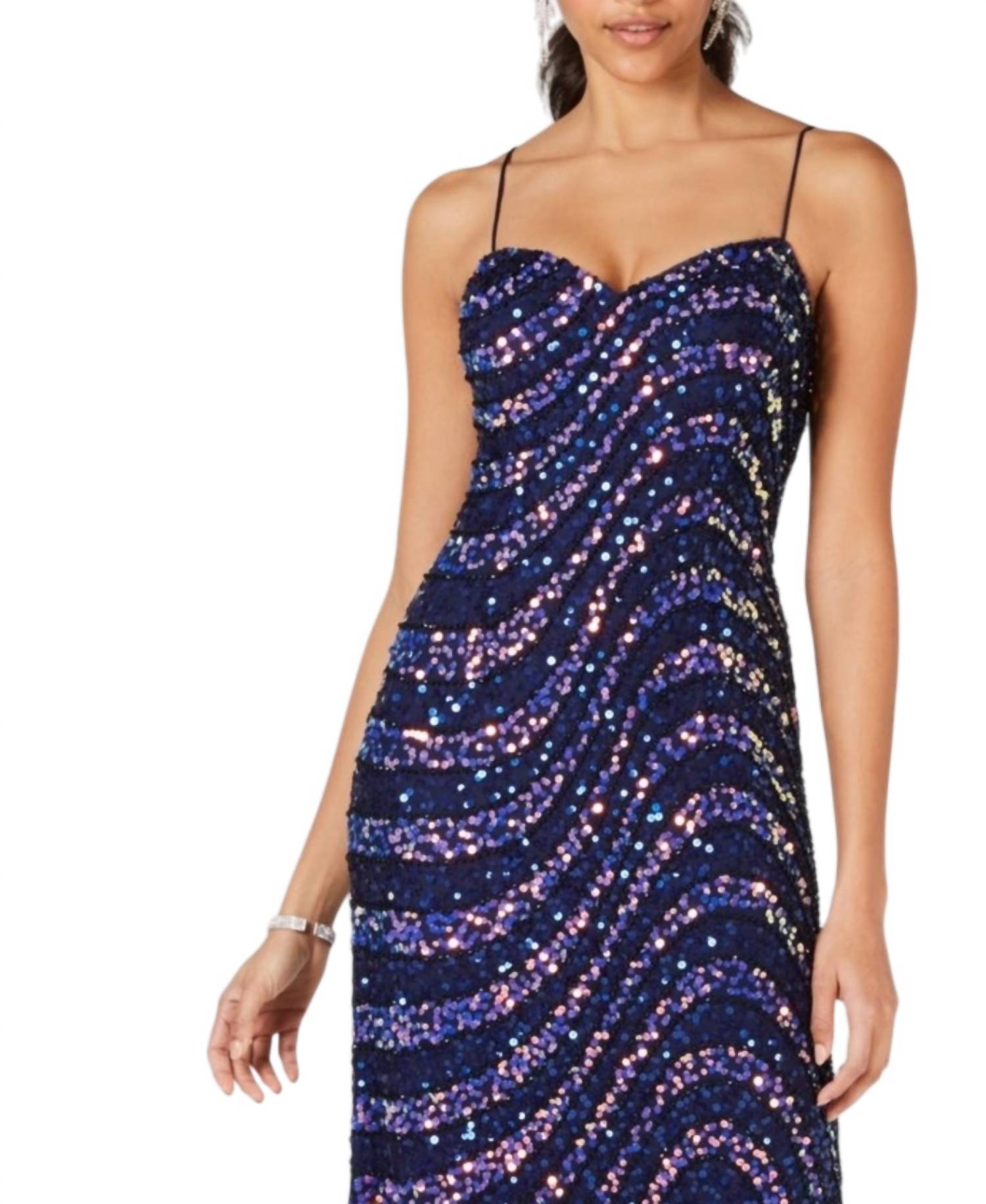 Adrianna Papell - Swirling Sequined Gown