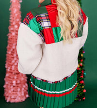 Brianna Cannon - Tartan Plaid Patchwork Sherpa Jacket