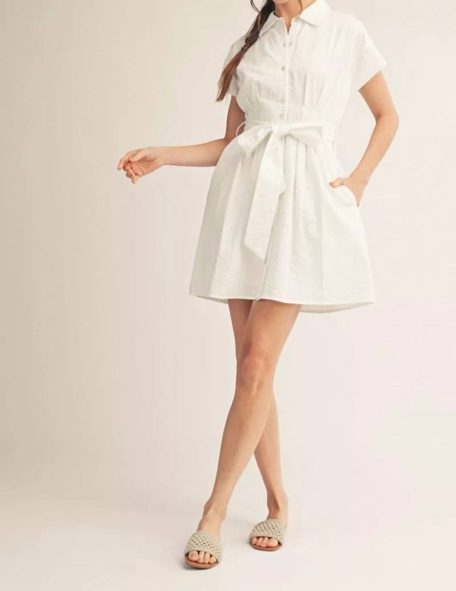 Jodifl - Winter Button Down Mini Dress