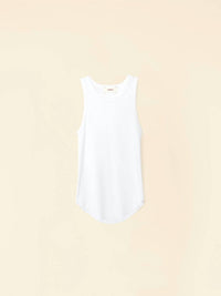 XIRENA Arynn Fine Rib Tank Top in white - women's tank top - alternate view