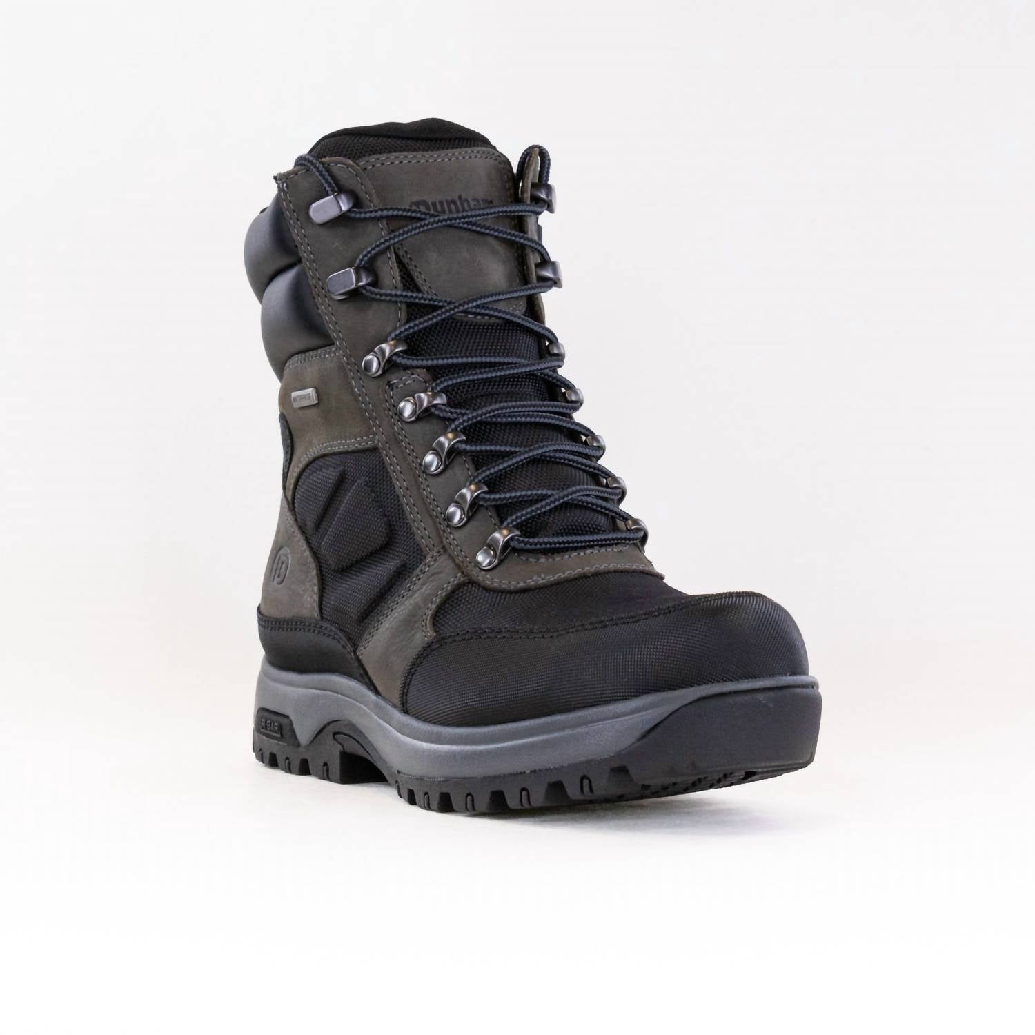 Dunham Men's 8000 Works Waterproof 8-inch Ubal Boots in black castle rock - men's boots - detail view