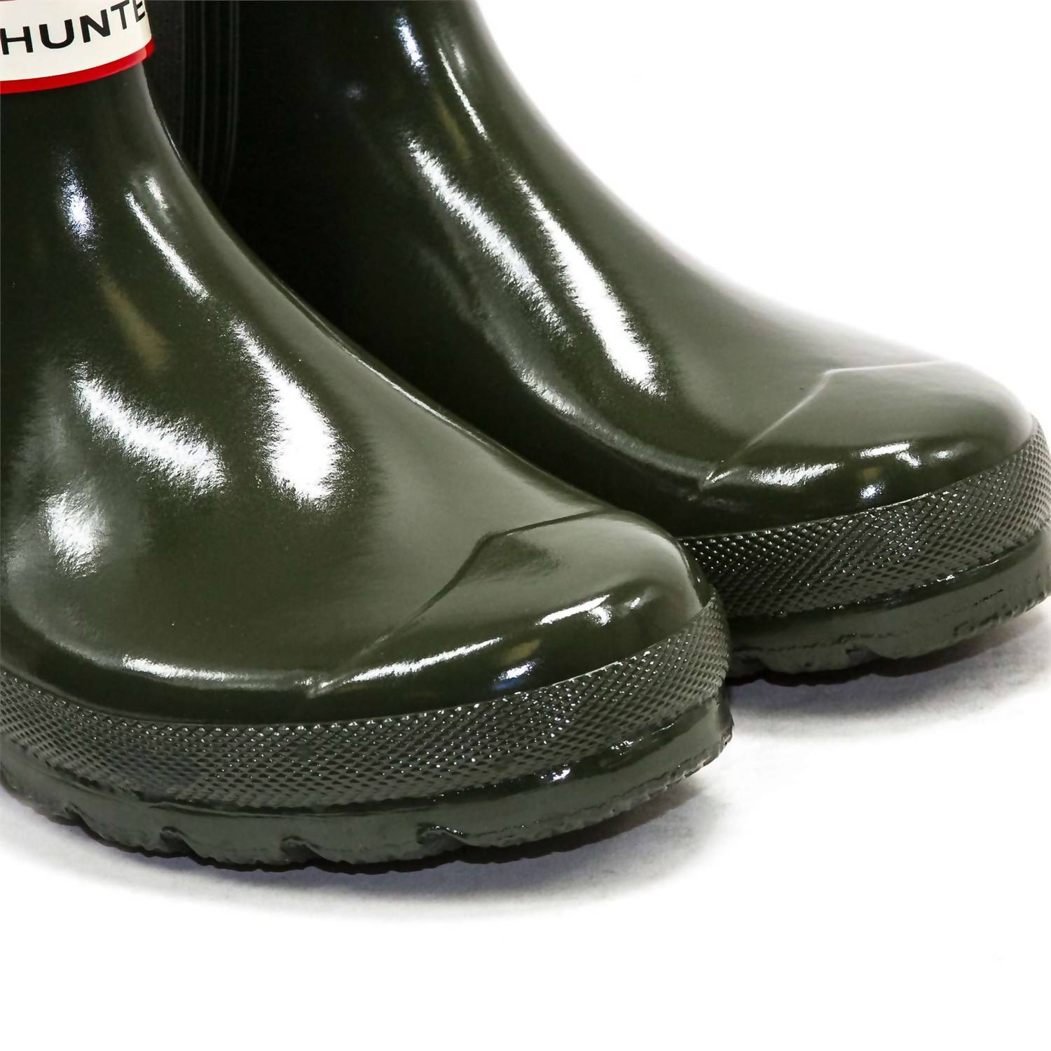 HUNTER Women's Original Gloss Chelsea Boots in dark olive - women's shoe - view 7