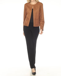 Joseph Ribkoff - Scuba Suede Long Sleeve Jacket