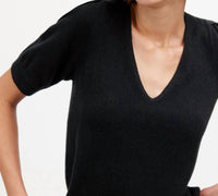 Madewell - Cashmere V-neck Puff-sleeve Sweater Tee