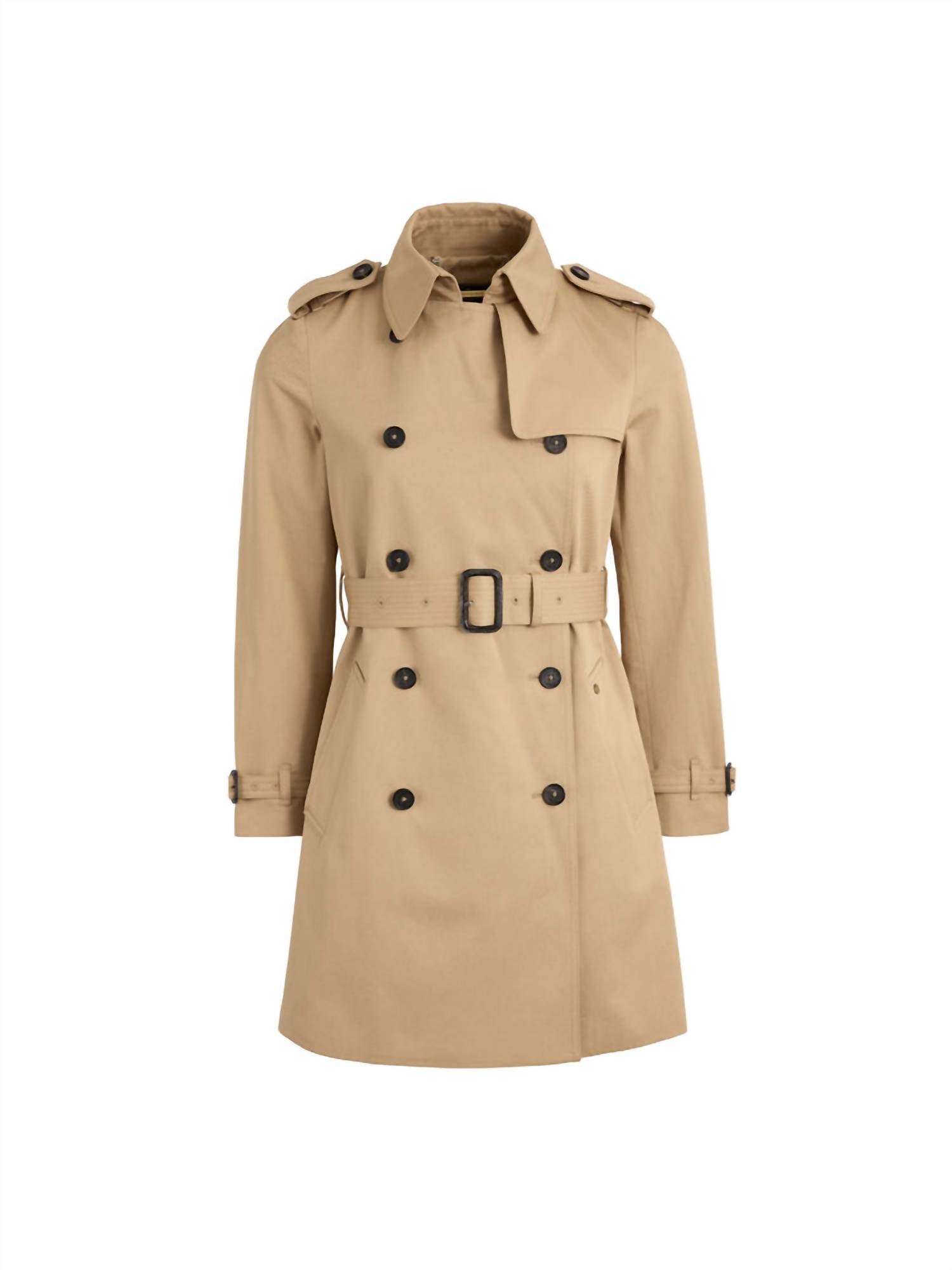 Fairfax & Favor Bailey Trench Coat in sand - women's jacket - alternate view