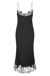 Staud - Nadia Lace-trimmed Midi-dress