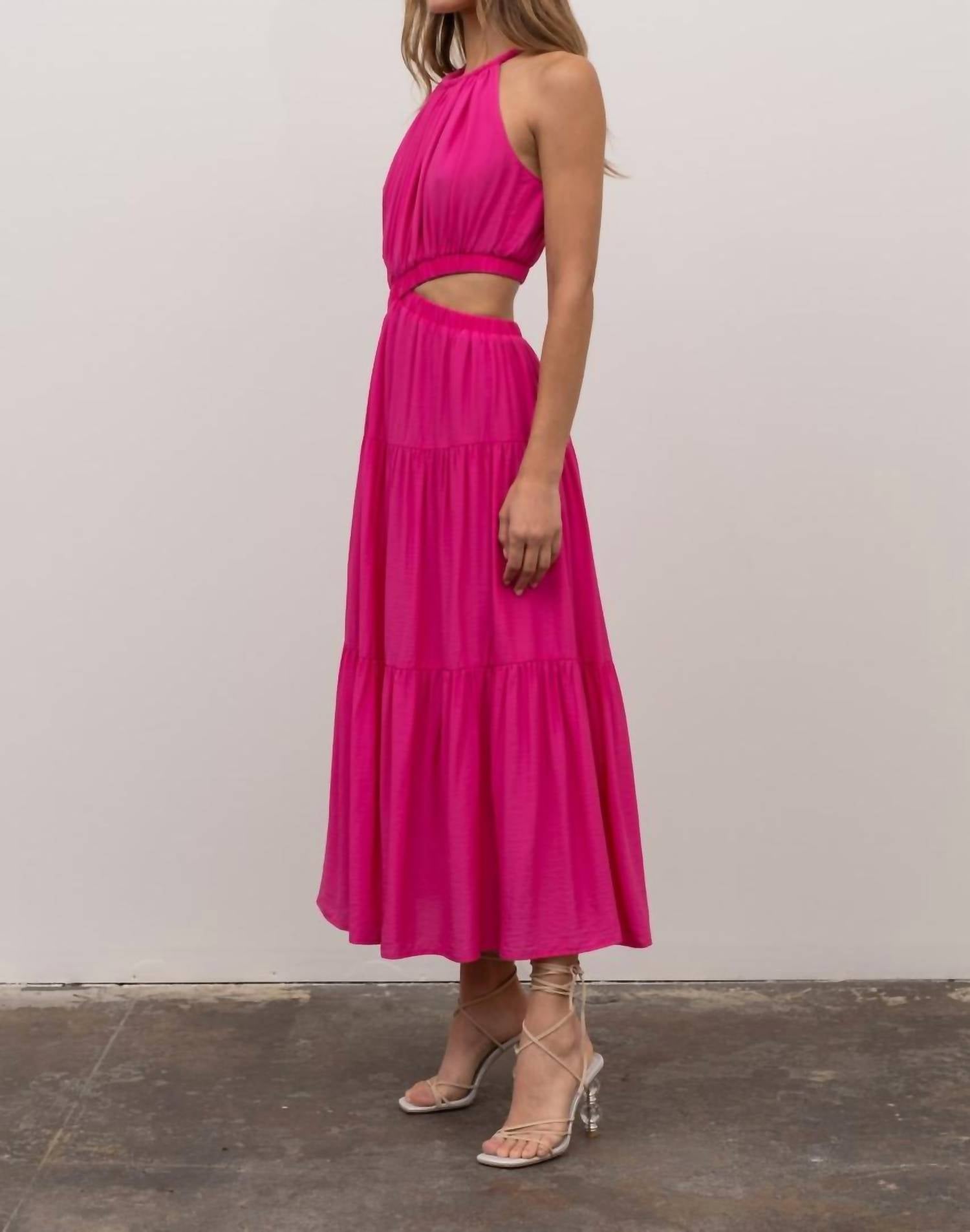 Moon River - Cutout Tiered Maxi Dress
