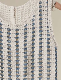 Mello - Women's Avery Boho Crochet Stripe Two Piece Set