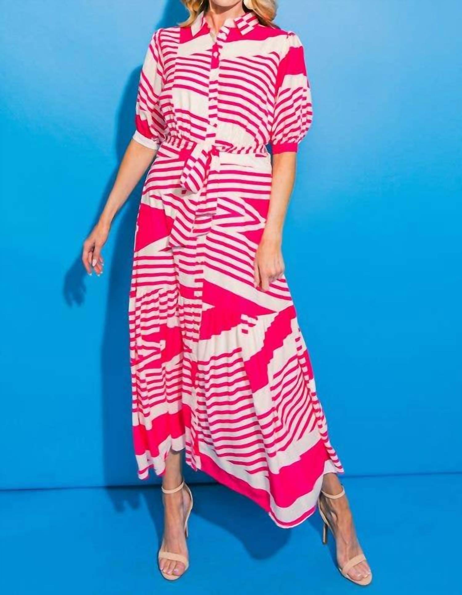 Flying Tomato - Seaside Stripe Maxi Dress