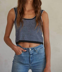 By Together - Knit Sweater Striped Sleeveless Tank Top