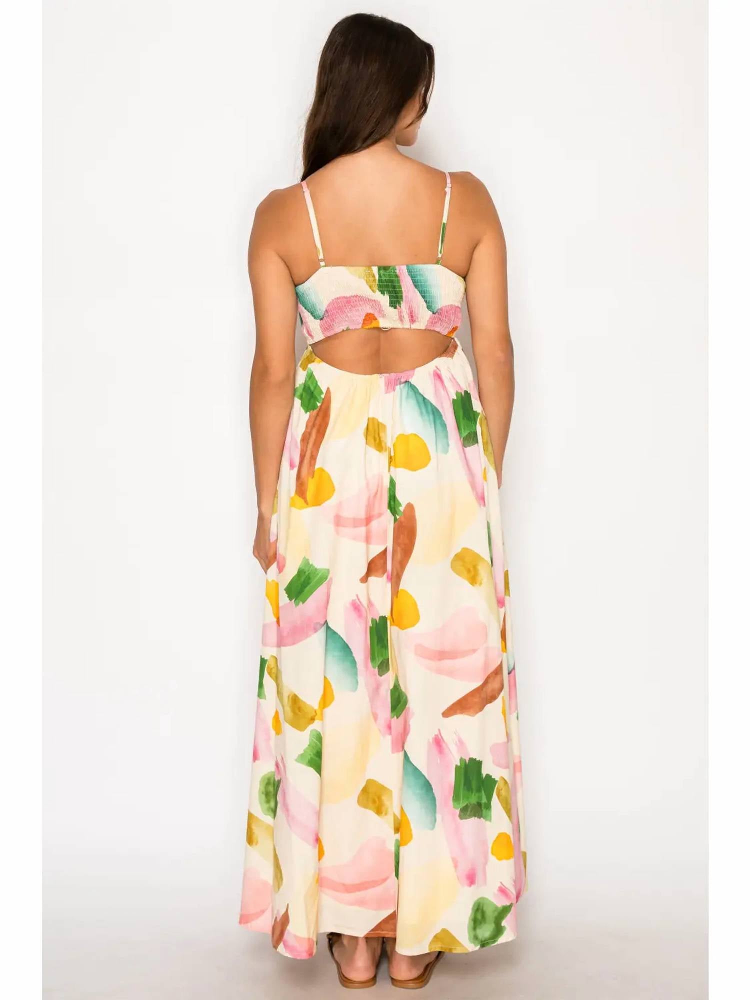Meet Me In Santorini - Nympha Bloom Maxi Dress