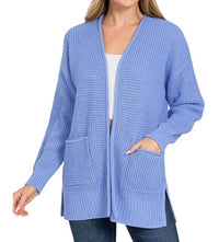 Vanilla Monkey - Cuddle Up Waffle Open Cardigan Sweater