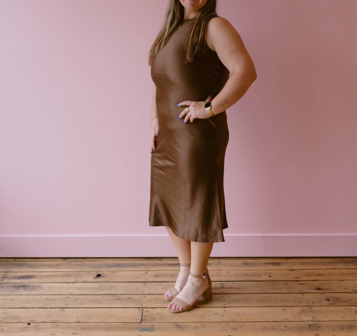Ellison - Coco Satin Midi Dress