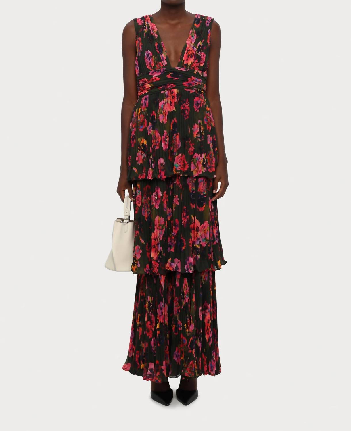 Amur - Fluer Deep V Pleated Gown