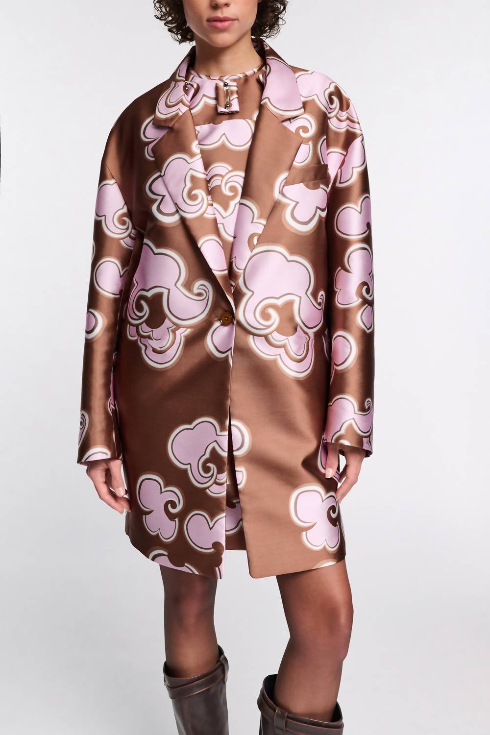 DOROTHEE SCHUMACHER Floral Statement Coat in caramello rose - women's jacket
