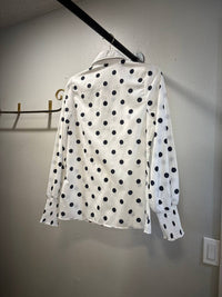 Mazik - Women's Wide Collar Polka-dot Blouse