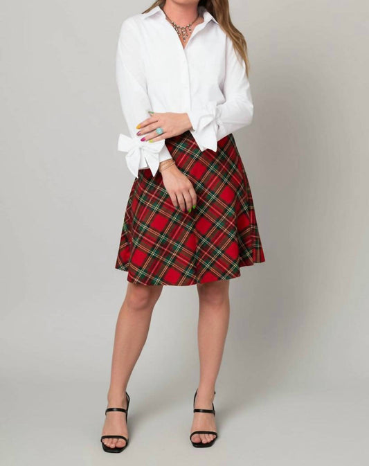 Zac & Rachel - Eleanor Poplin Button-front Blouse With Bow-tie Cuffs