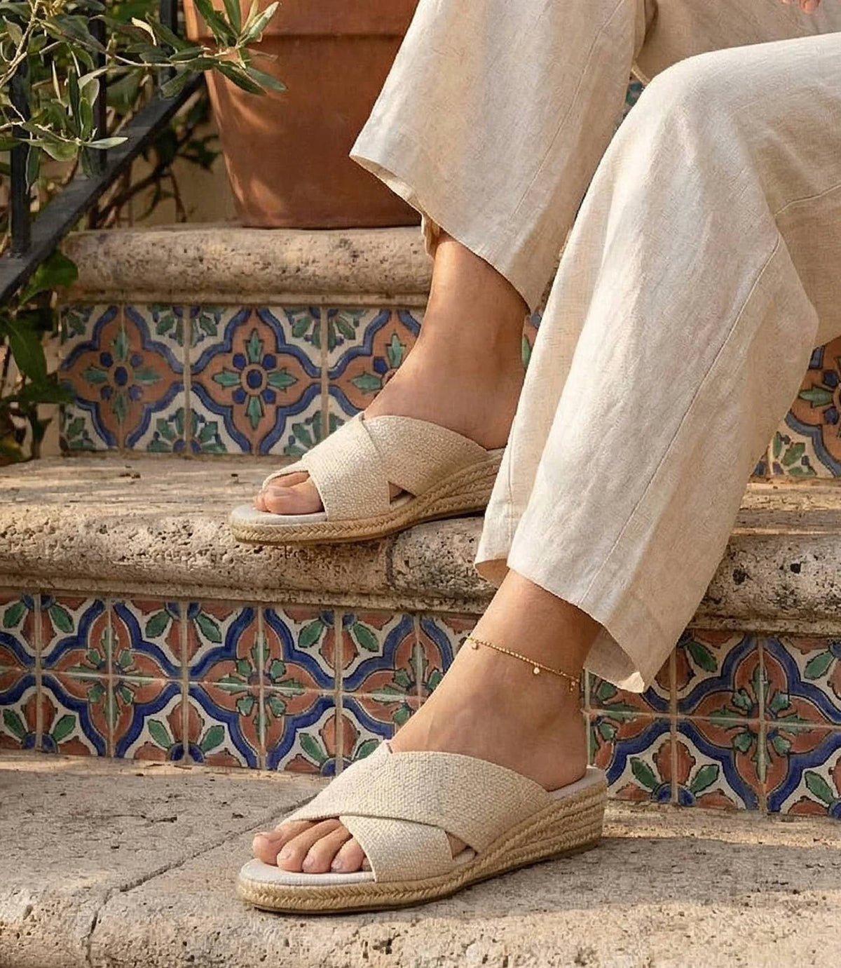 Charleston Shoe Co. - Women's Kay Espadrille Wedge Sandals