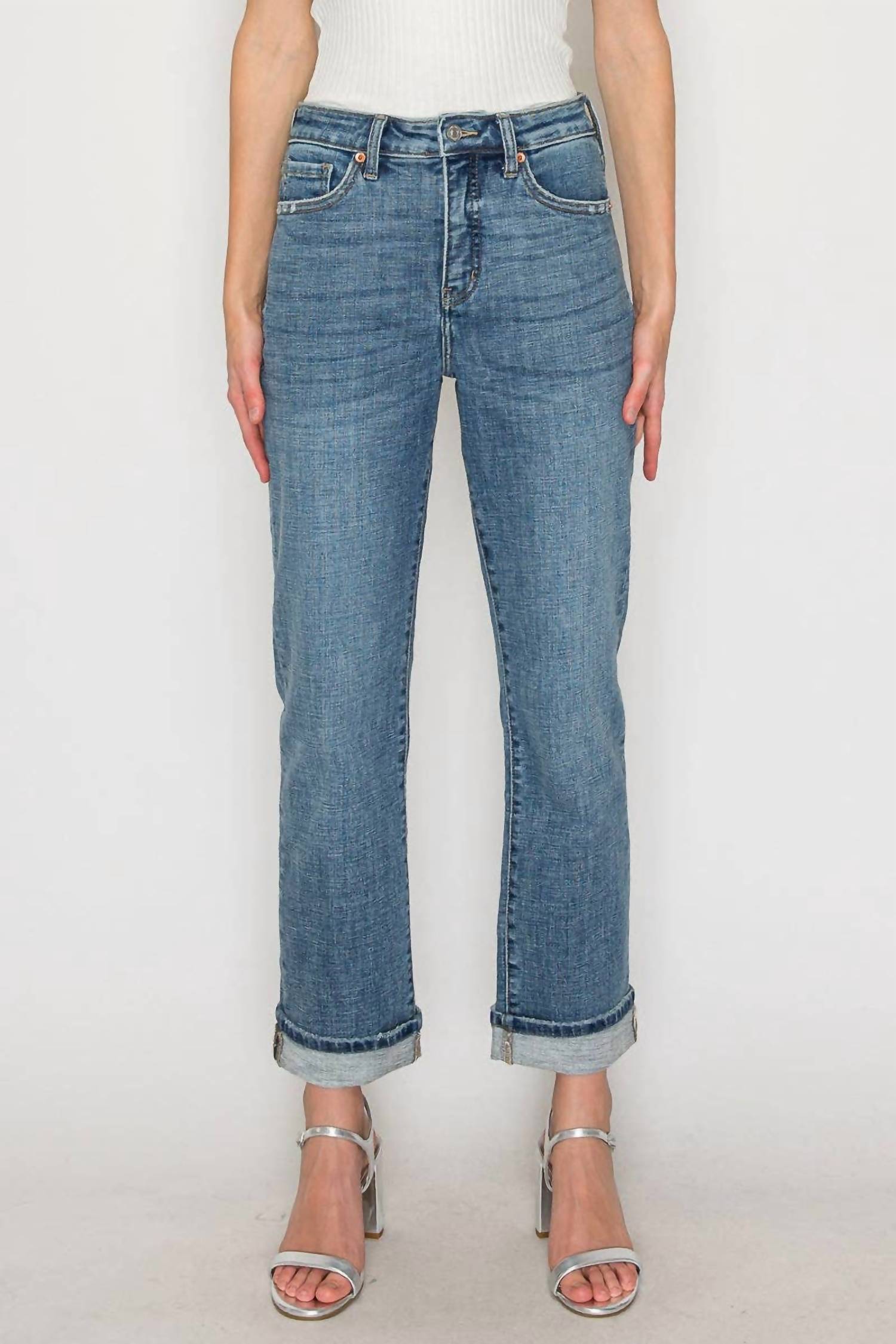Artemis Vintage - Tummy Control High Rise Slim Straight Jeans