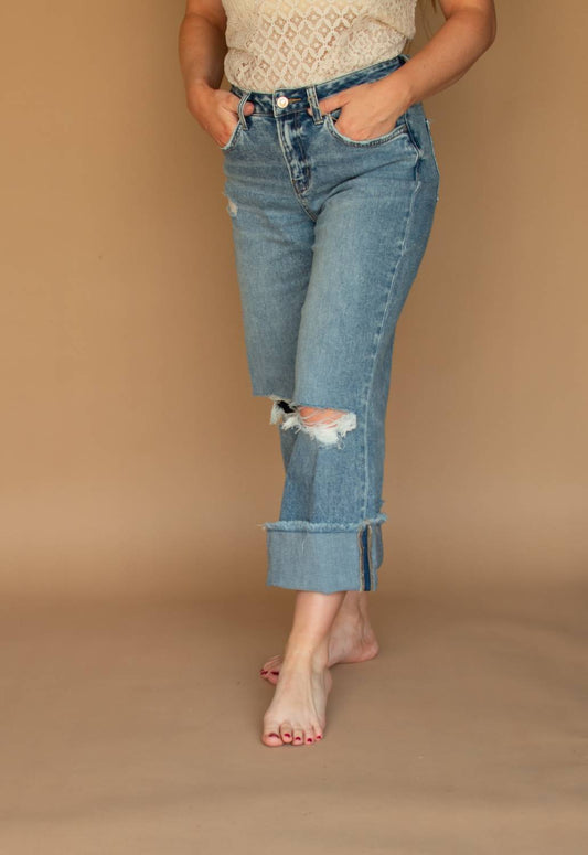 Flying Monkey - Cam Distressed Crop Jean