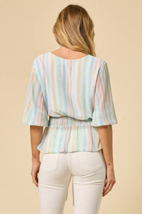 Blouse With Smocked Waist