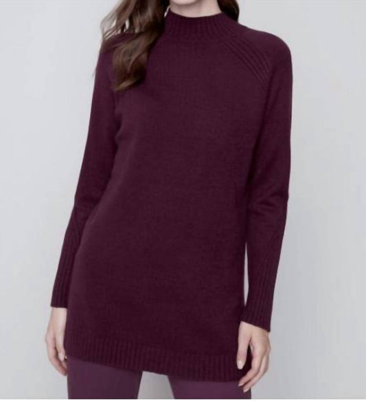 Charlie B - Mock Neck Raglan Sleeve Sweater